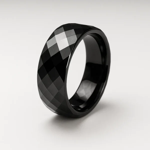 Memoring - Bague connectée noire brillante