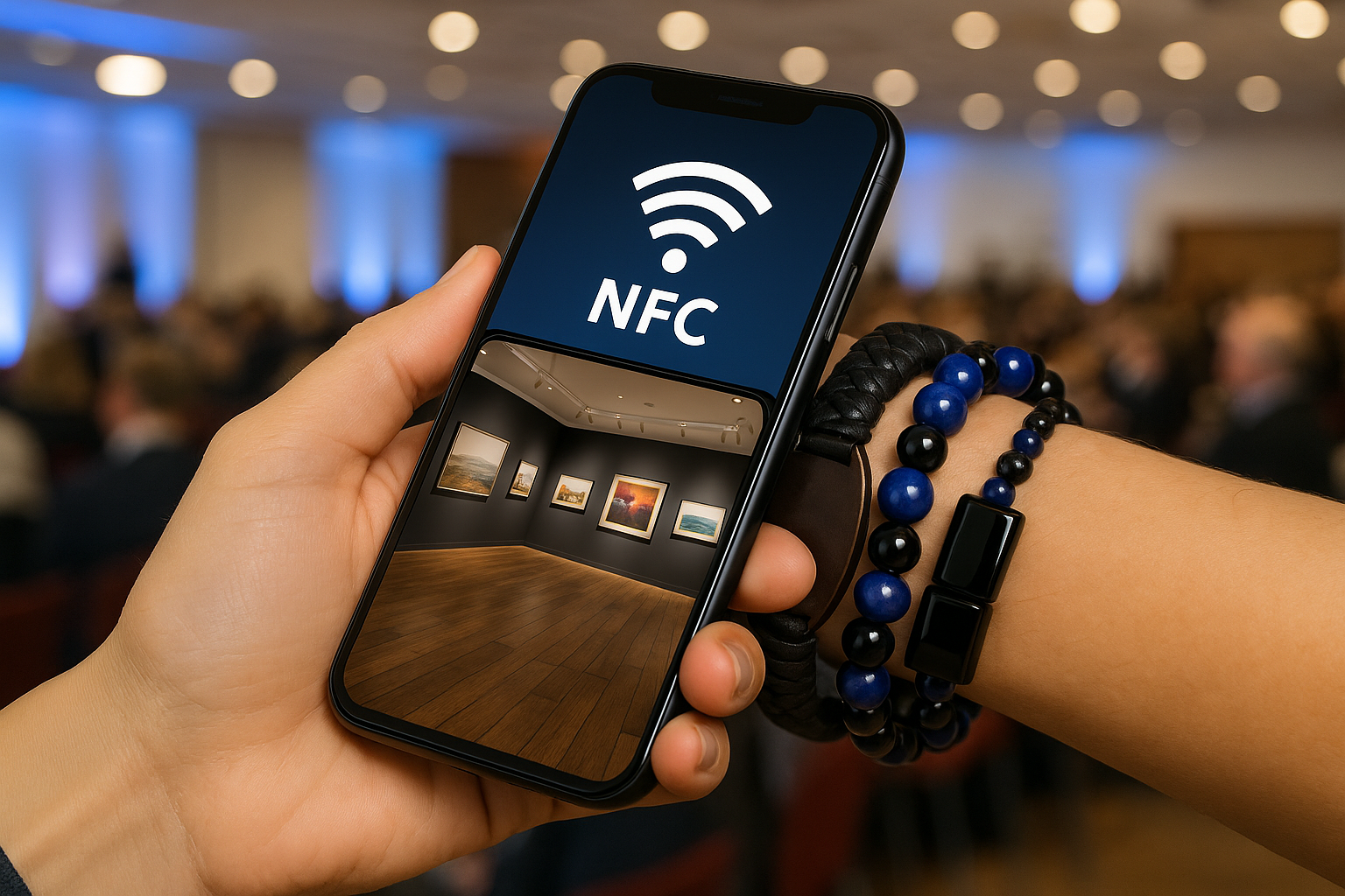 NFC galerie virtuelle dans un évenement