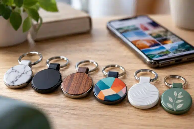 Personnaliser un porte-clé NFC d'entreprise et son contenu sur smartphone